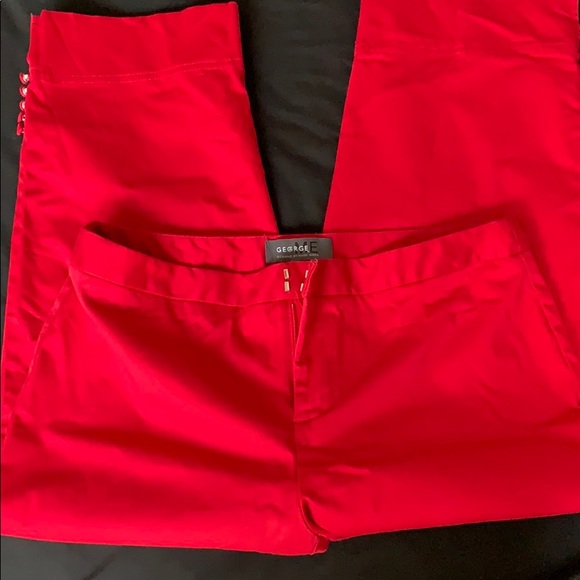 🍃George | Red Capri Slacks - Picture 3 of 4